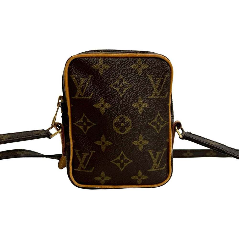 LOUIS VUITTON Authentic Brown Monogram Leather Pochette Shoulder Bag - Picture 3 of 9